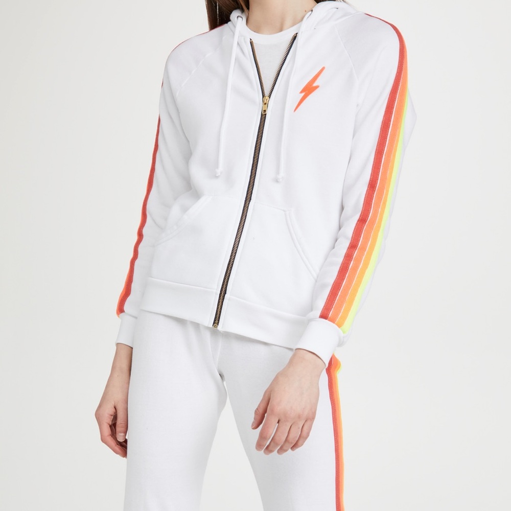Bolt classic embroidery zip up hoodie